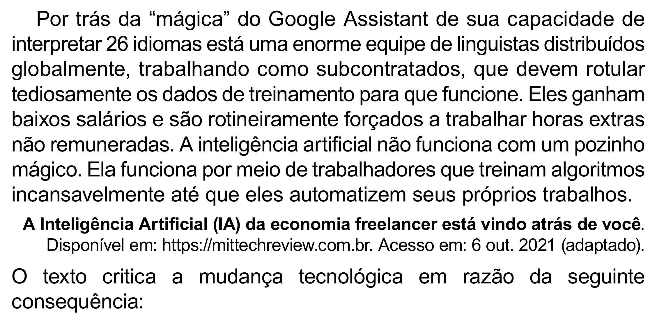 Enunciado original completo da questão 90 do ENEM 2023 - 1º Dia – Caderno 4 – Rosa – Aplicação Regular - (Superampliada), página 95.