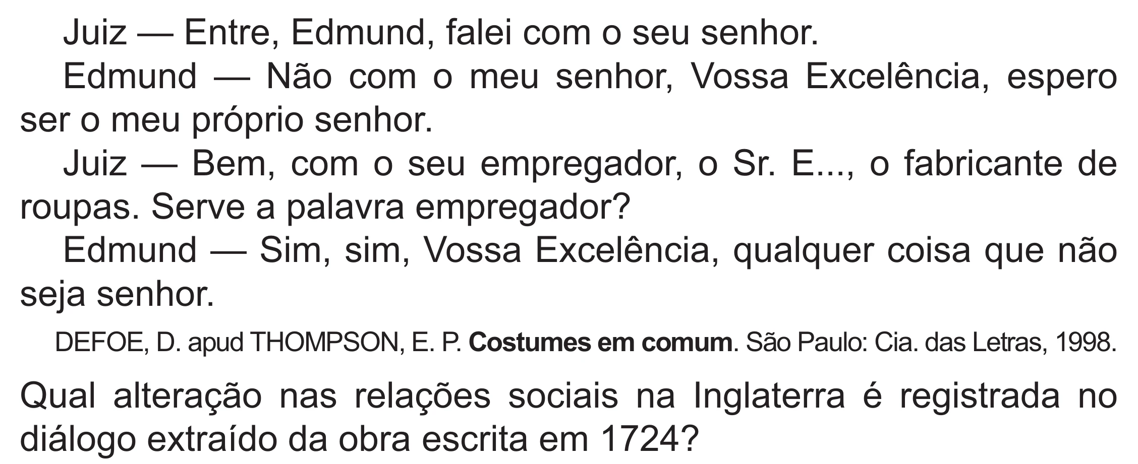 Enunciado original completo da questão 46 do ENEM 2021 - 1º Dia – Caderno 2 – Amarelo (Superampliada) – Reaplicação/PPL/Segunda Oportunidade, página 54.
