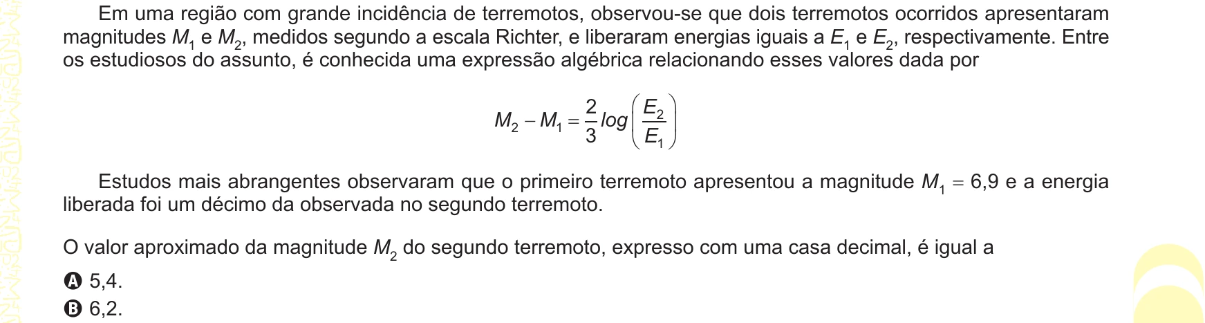 Enunciado original completo da questão 150 do ENEM 2024 - 2º Dia – Caderno 5 – Amarelo – Aplicação Regular, página 21.