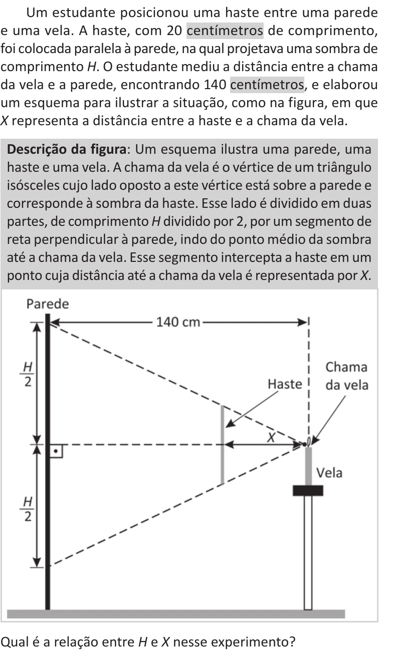 Enunciado original completo da questão 155 do ENEM 2025 - 2º Dia – Caderno 11 – Laranja (Braile e ledor) – Aplicação Regular - (Ledor) - Belém, Ananindeua e Marituba, página 23.