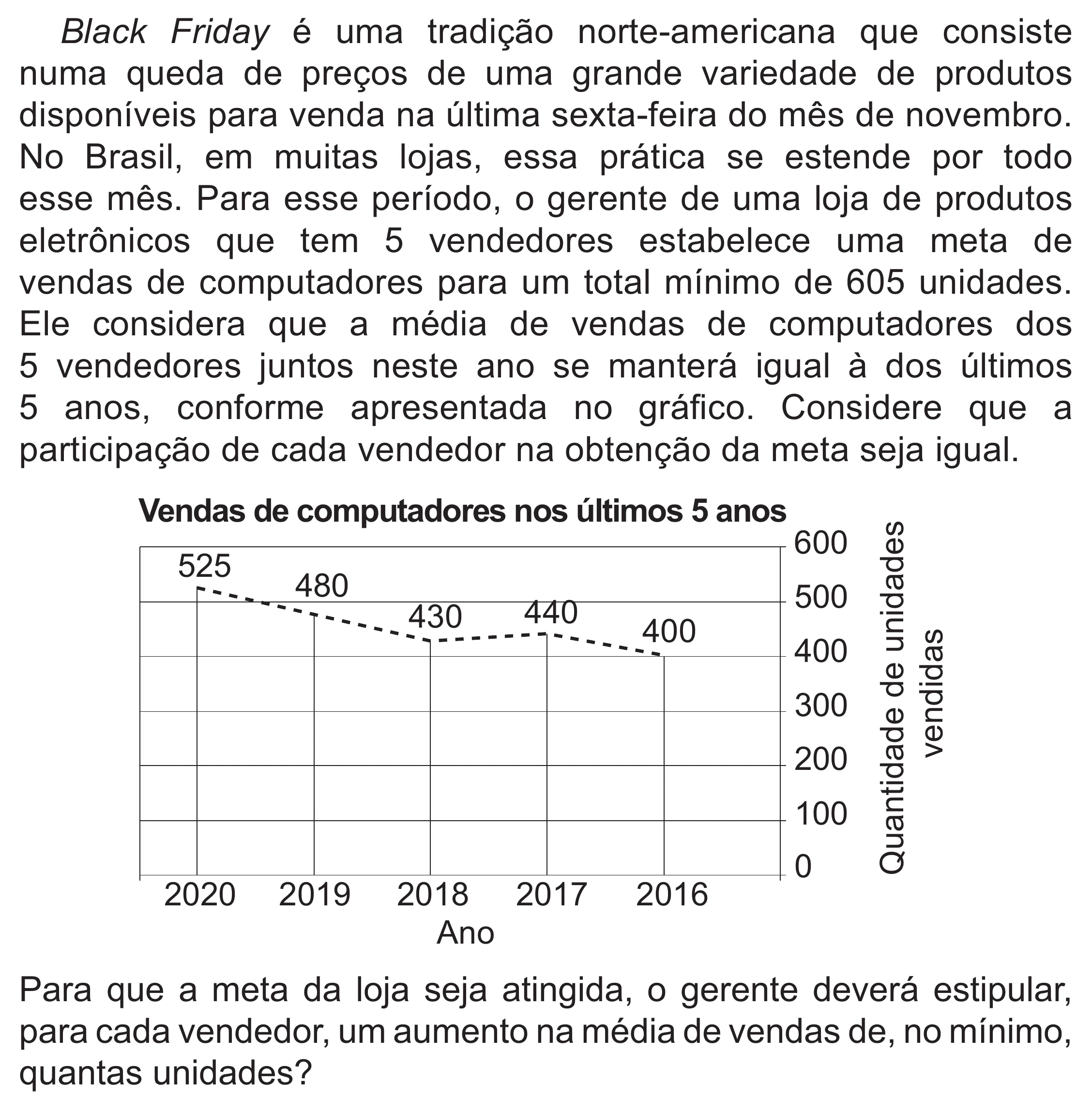 Enunciado original completo da questão 178 do ENEM 2021 - 2º Dia – Caderno 5 – Amarelo (Superampliada) – Reaplicação/PPL/Segunda Oportunidade, página 78.