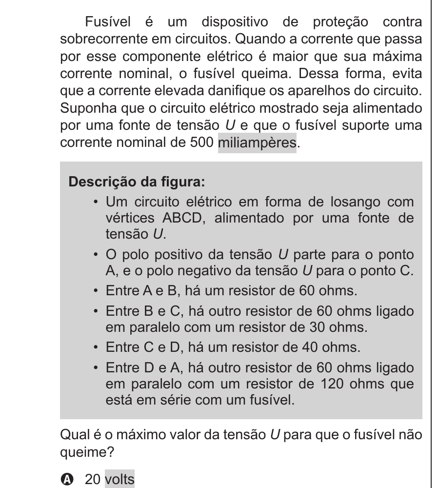 Enunciado original completo da questão 111 do ENEM 2017 - 2º Dia - Caderno 11 – Laranja (Braile e ledor) – Aplicação regular, página 8.