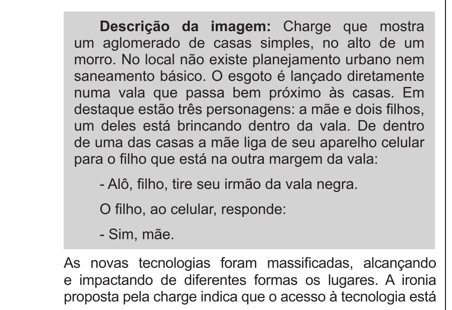 Enunciado original completo da questão 8 do ENEM 2015 - 1º Dia - Caderno 11 - Branco – Reaplicação/PPL - Ledor, página 4.