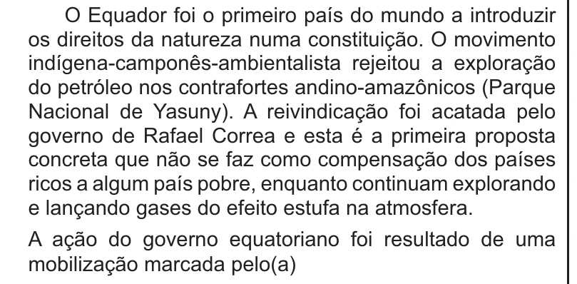 Enunciado original completo da questão 60 do ENEM 2021 - 1º Dia – Caderno 9 – Laranja (braile e ledor) – Reaplicação/PPL/Segunda Oportunidade, página 27.