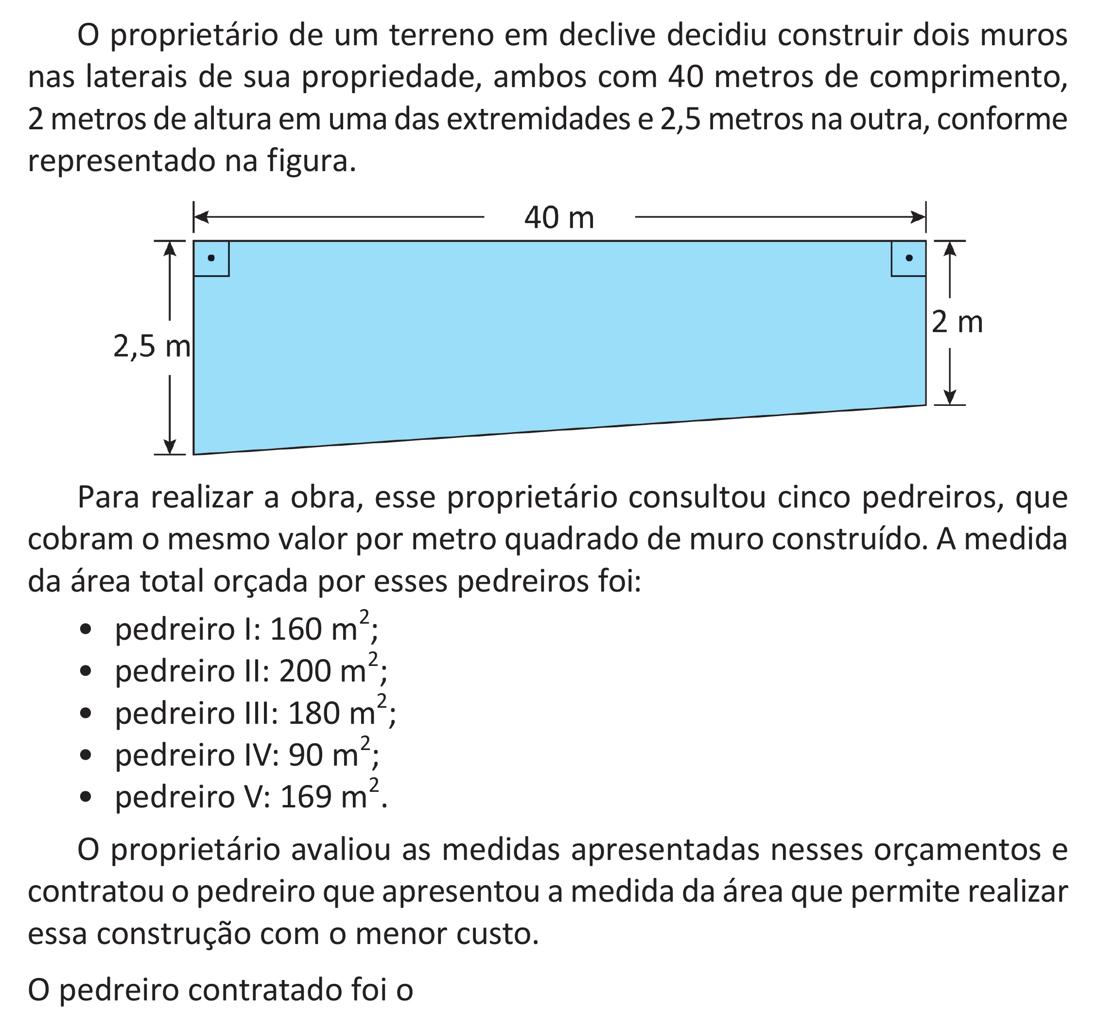 Enunciado original completo da questão 179 do ENEM 2025 - 2º Dia – Caderno 11 – Laranja (Braile e ledor) – Aplicação Regular - (Superampliada) - Belém, Ananindeua e Marituba, página 94.