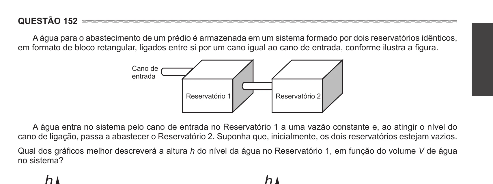 Enunciado original completo da questão 152 do ENEM 2017 - 2º Dia - Caderno 7 - Azul – Aplicação regular, página 21.
