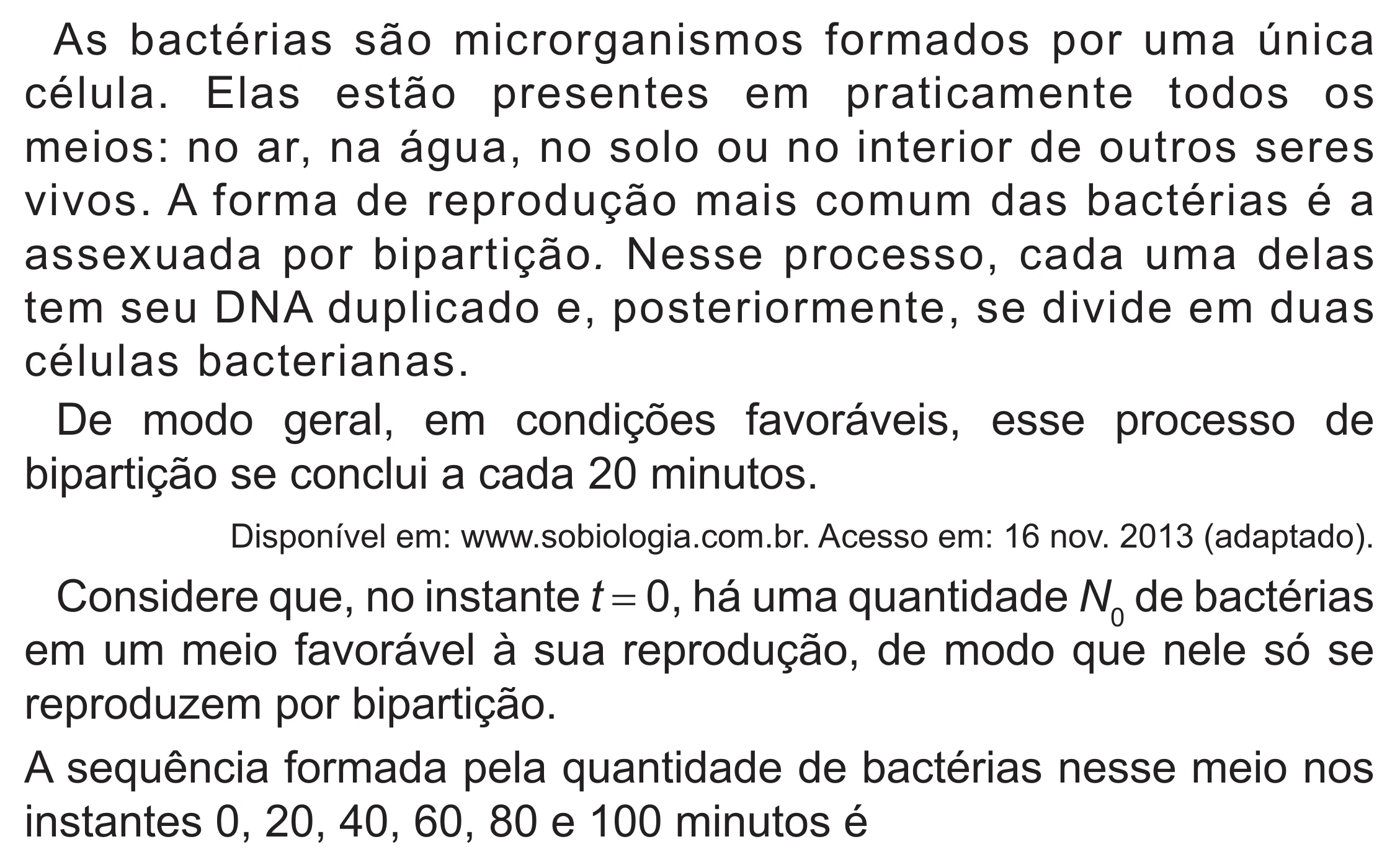 Enunciado original completo da questão 162 do ENEM 2022 - 2º Dia – Caderno 6 – Cinza (Superampliada) – Reaplicação/PPL, página 61.