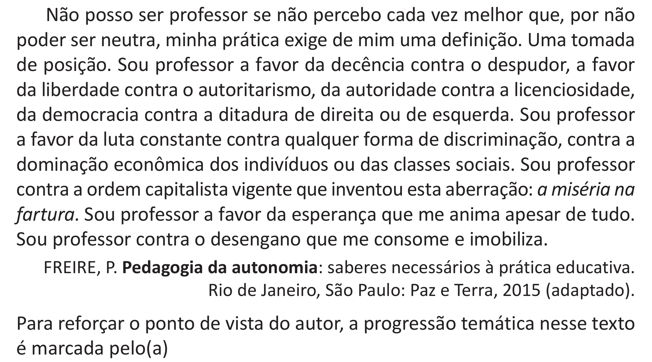Enunciado original completo da questão 27 do ENEM 2025 - 1º Dia – Caderno 9 – Laranja (Braile e ledor) – Reaplicação - (Superampliada), página 33.