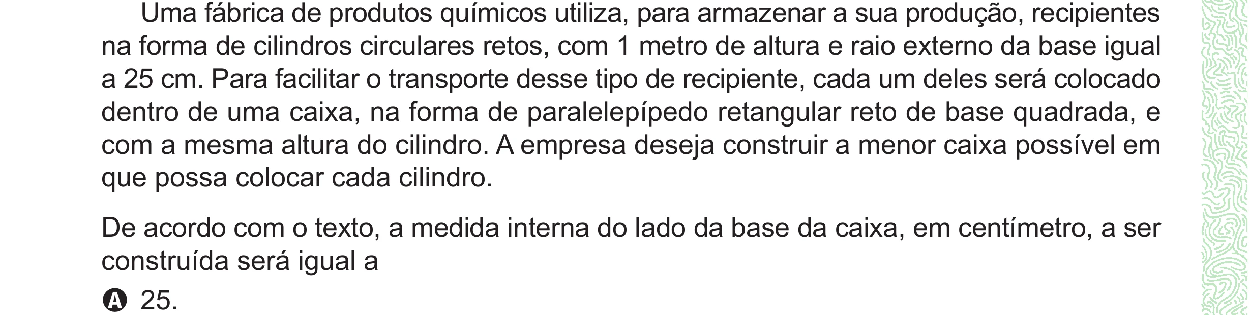 Enunciado original completo da questão 152 do ENEM 2024 - 2º Dia – Caderno 8 – Verde (Ampliada) – Reaplicação/PPL, página 44.