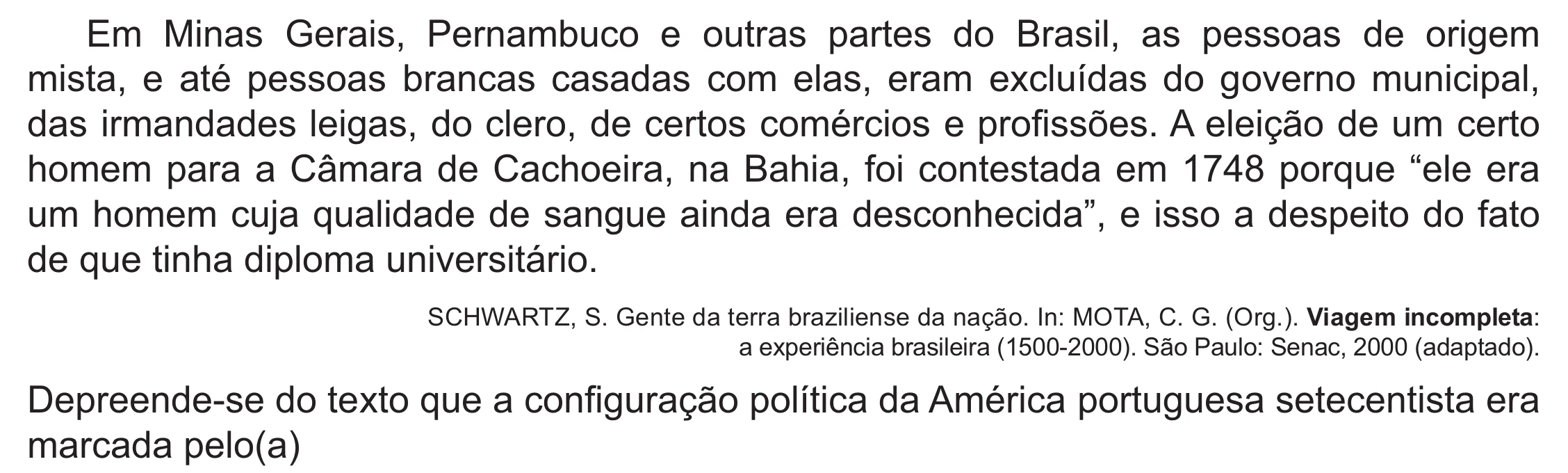Enunciado original completo da questão 66 do ENEM 2021 - 1º Dia – Caderno 2 – Amarelo (Ampliada) – Reaplicação/PPL/Segunda Oportunidade, página 52.