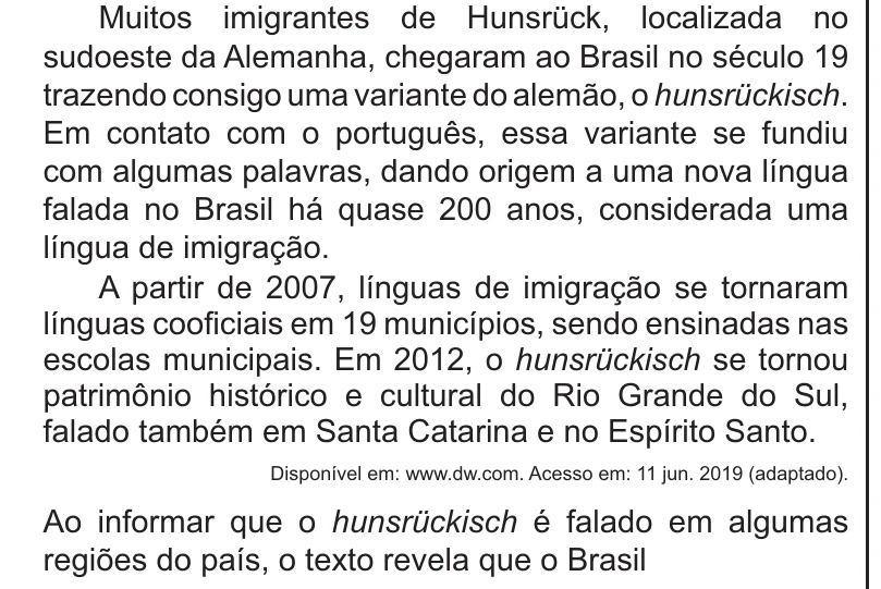 Enunciado original completo da questão 31 do ENEM 2021 - 1º Dia – Caderno 2 – Amarelo – Reaplicação/PPL/Segunda Oportunidade, página 14.