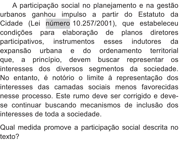 Enunciado original completo da questão 73 do ENEM 2021 - 1º Dia – Caderno 9 – Laranja (Braile e ledor) – Aplicação Regular, página 30.