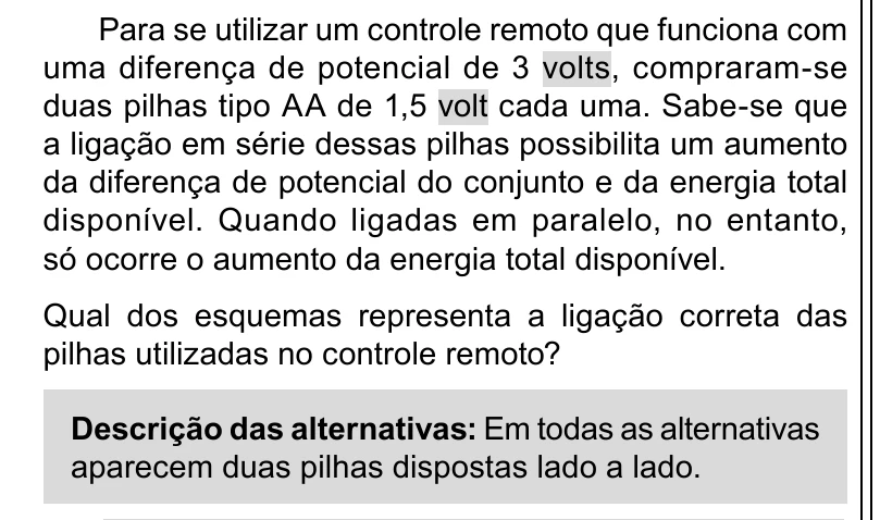 Enunciado original completo da questão 99 do ENEM 2023 - 2º Dia – Caderno 11 – Laranja (braile e ledor) – Reaplicação/PPL, página 4.