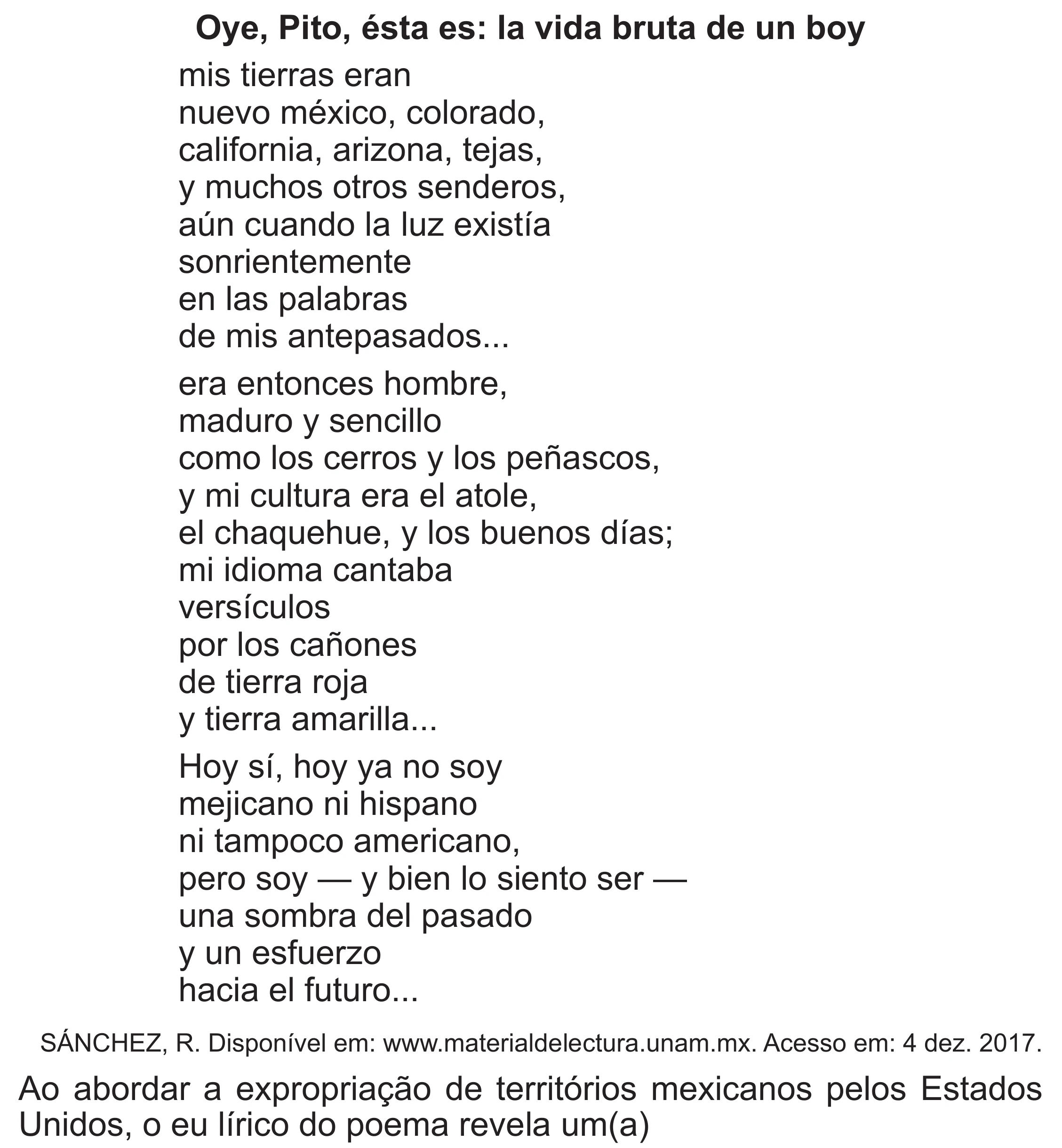 Enunciado original completo da questão 2 (espanhol) do ENEM 2020 - 1º Dia - Caderno 4 – Rosa (Superampliada) – Aplicação Regular, página 9.