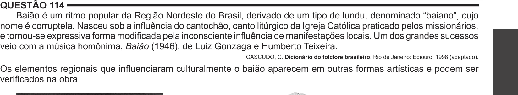 Enunciado original completo da questão 114 do ENEM 2016 - 2º Dia - Caderno 15 - Cinza – Reaplicação/PPL, página 11.
