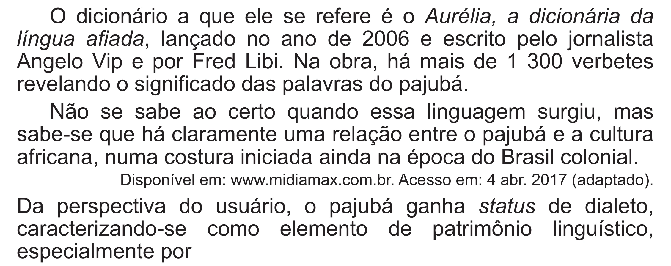 Enunciado original completo da questão 37 do ENEM 2018 - 1º Dia - Caderno 1 - Azul (Superampliada) – Aplicação regular, página 41.