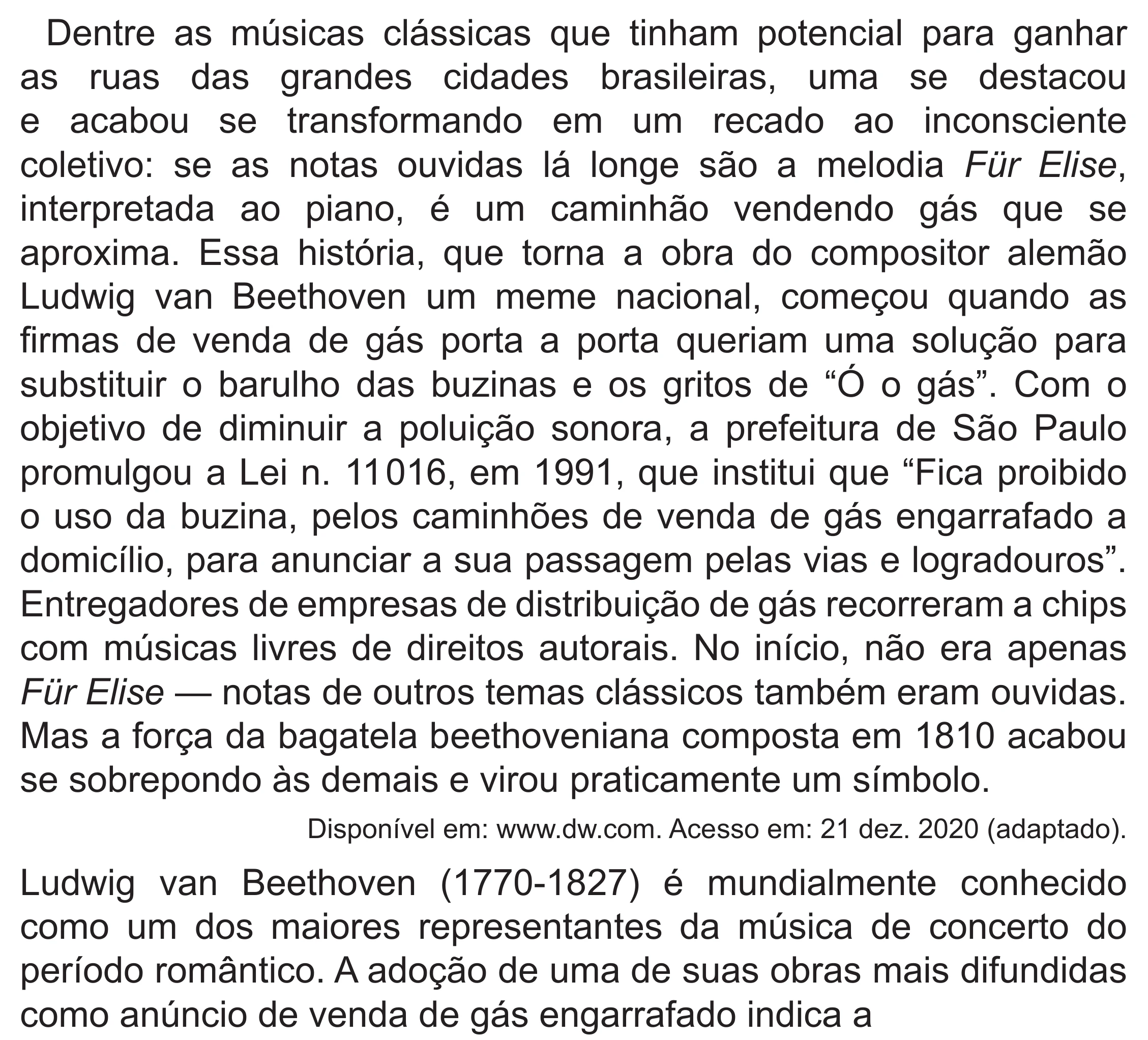 Enunciado original completo da questão 43 do ENEM 2022 - 1º Dia – Caderno 3 – Branco (Superampliada) – Reaplicação/PPL, página 47.
