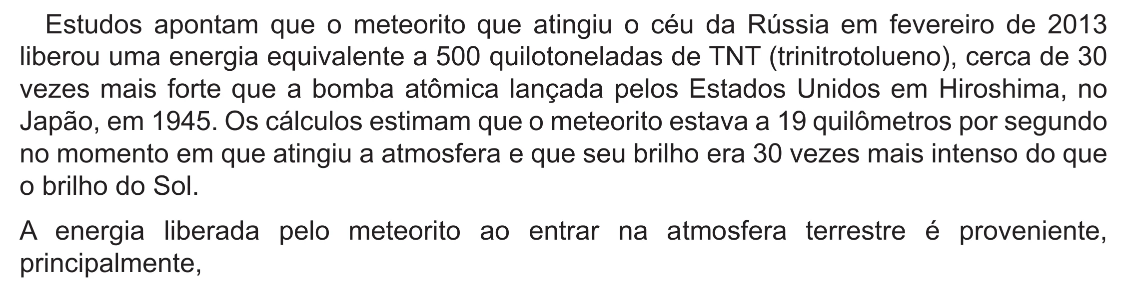 Enunciado original completo da questão 92 do ENEM 2022 - 2º Dia – Caderno 6 – Cinza (Ampliada) – Reaplicação/PPL, página 2.