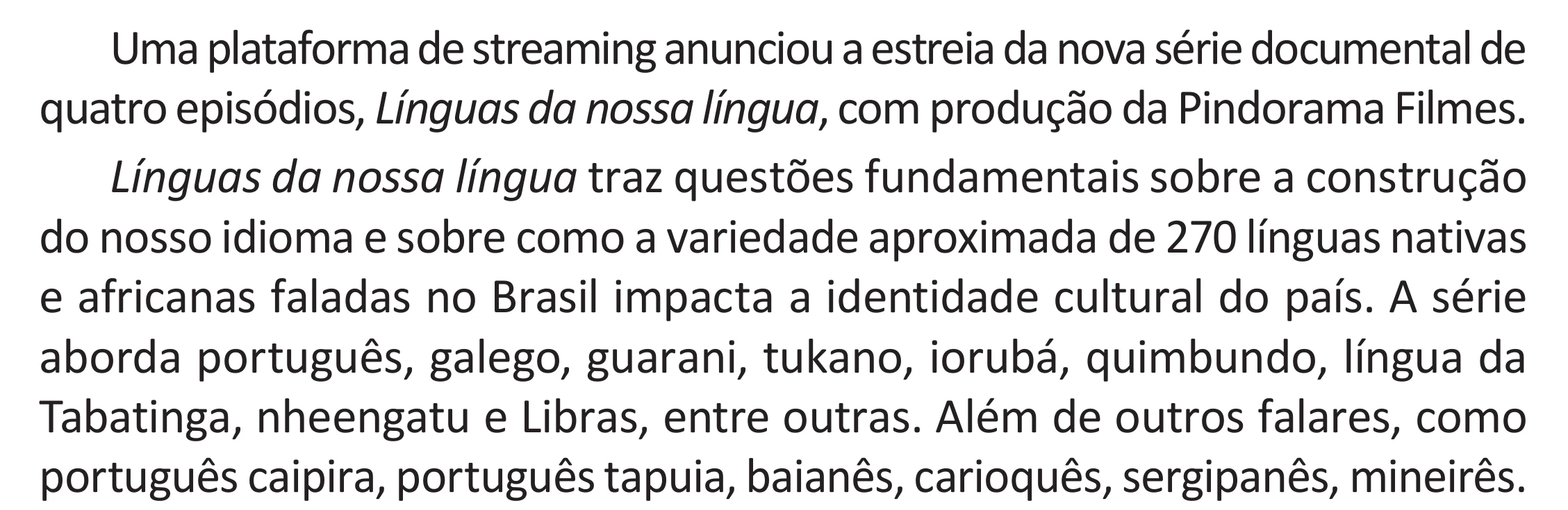 Enunciado original completo da questão 33 do ENEM 2025 - 1º Dia – Caderno 9 – Laranja (Braile e ledor) – Reaplicação - (Superampliada), página 38.