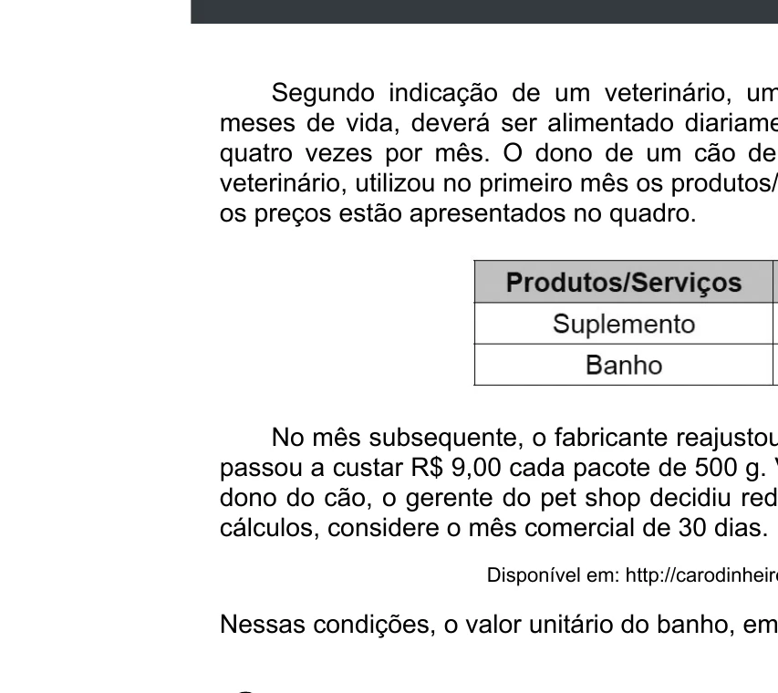 Enunciado original completo da questão 141 do ENEM 2020 - 2º Dia - Caderno 5 – Amarelo – Aplicação digital, página 56.