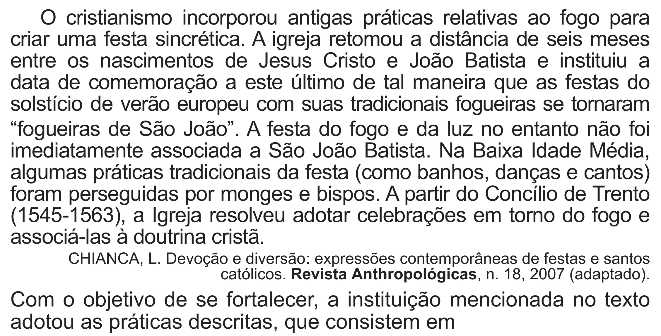 Enunciado original completo da questão 83 do ENEM 2019 - 1º Dia – Caderno 2 – Amarelo (Superampliada) – Aplicação Regular, página 74.