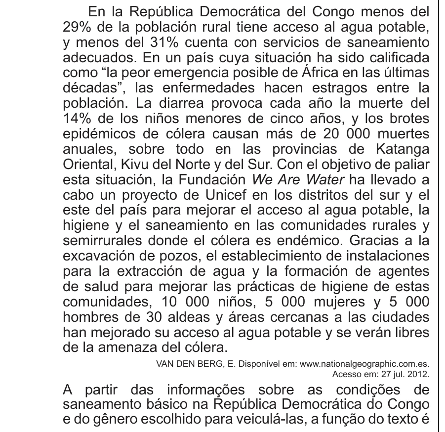 Enunciado original completo da questão 2 (espanhol) do ENEM 2017 - 1º Dia - Caderno 2 - Amarelo – Reaplicação/PPL, página 4.
