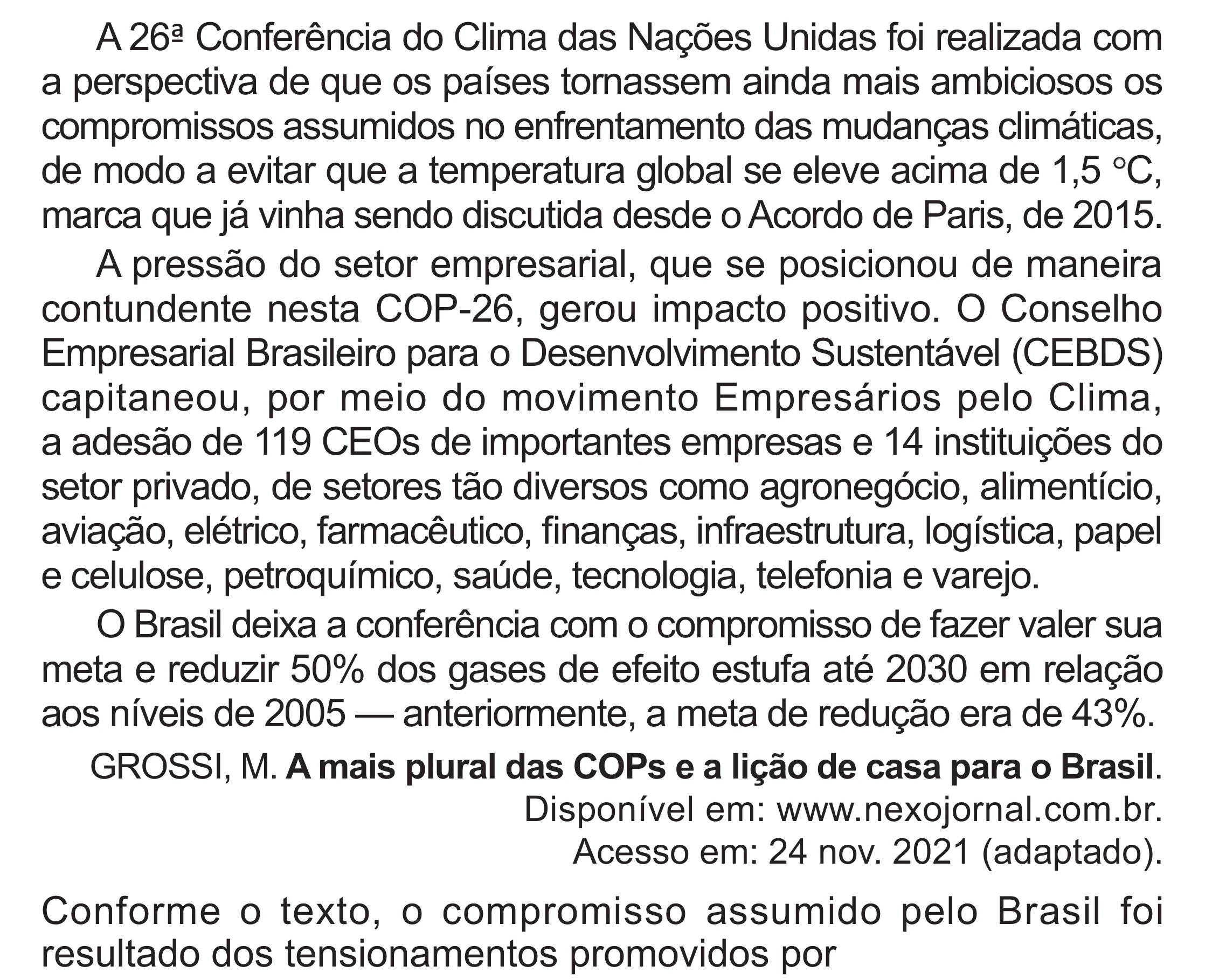 Enunciado original completo da questão 60 do ENEM 2024 - 1º Dia – Caderno 4 – Verde – Aplicação Regular - (Superampliada), página 71.