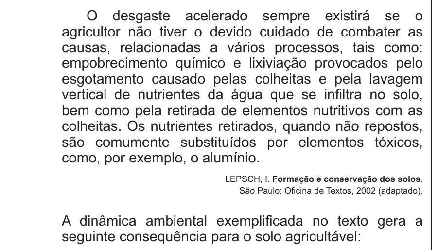 Enunciado original completo da questão 76 do ENEM 2017 - 1º Dia - Caderno 2 - Amarelo – Aplicação regular, página 28.