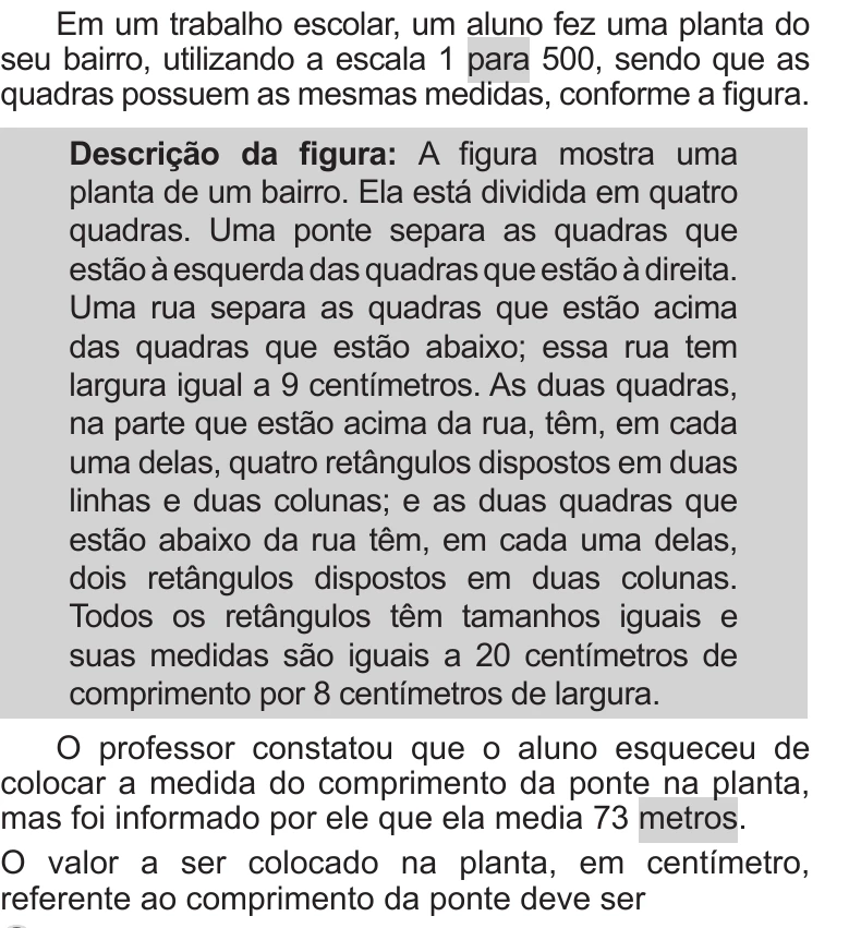 Enunciado original completo da questão 168 do ENEM 2019 - 2º Dia – Caderno 11 – Laranja – Reaplicação/PPL, página 27.