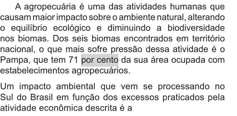 Enunciado original completo da questão 58 do ENEM 2021 - 1º Dia – Caderno 9 – Laranja (braile e ledor) – Reaplicação/PPL/Segunda Oportunidade, página 26.