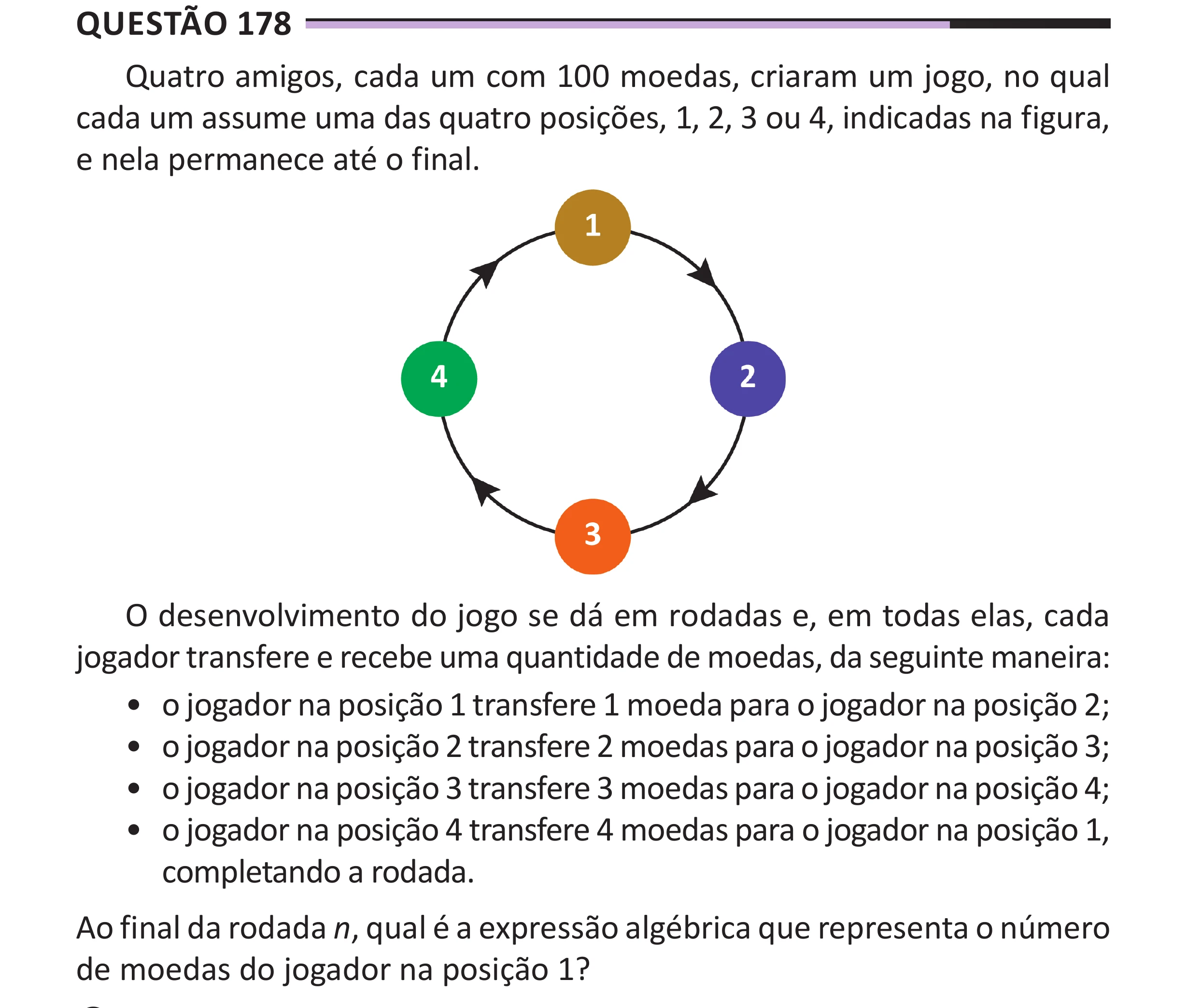 Enunciado original completo da questão 178 do ENEM 2025 - 2º Dia – Caderno 12 – Roxo (Libras) – Aplicação Regular - (Superampliada), página 93.