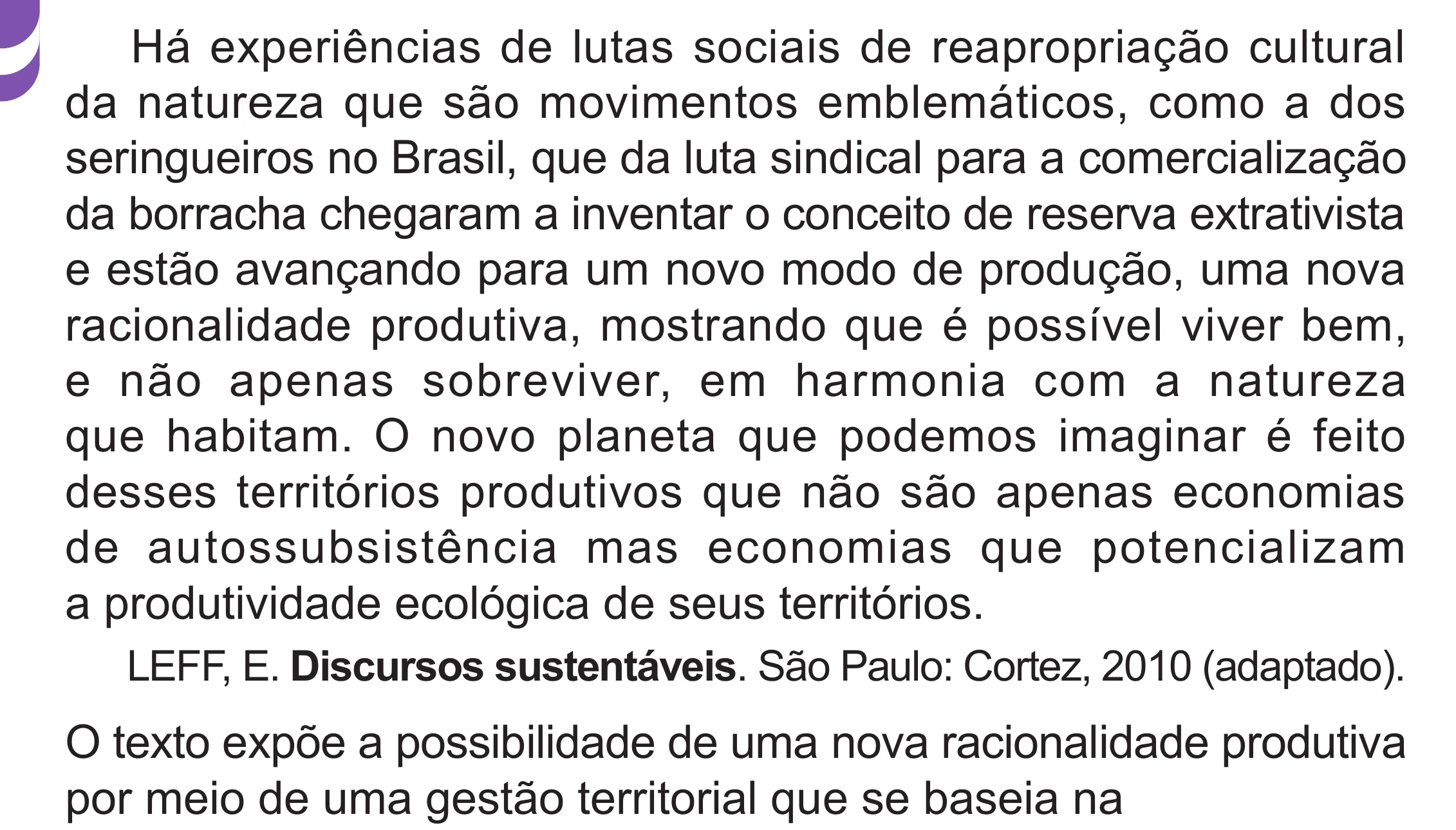 Enunciado original completo da questão 85 do ENEM 2024 - 1º Dia – Caderno 10 – Roxo (Libras) – Aplicação Regular - (Superampliada), página 90.