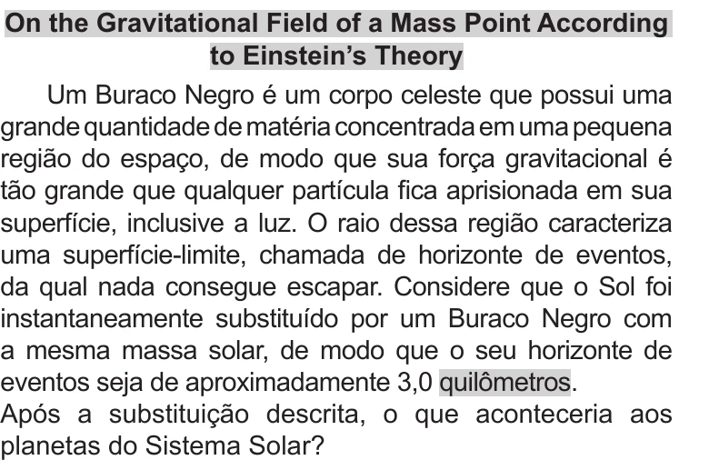 Enunciado original completo da questão 102 do ENEM 2022 - 2º Dia – Caderno 11 – Laranja (braile e ledor) – Aplicação Regular, página 5.