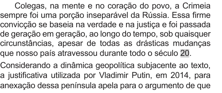 Enunciado original completo da questão 70 do ENEM 2022 - 1º Dia – Caderno 9 – Laranja (Braile e ledor) – Aplicação Regular, página 26.