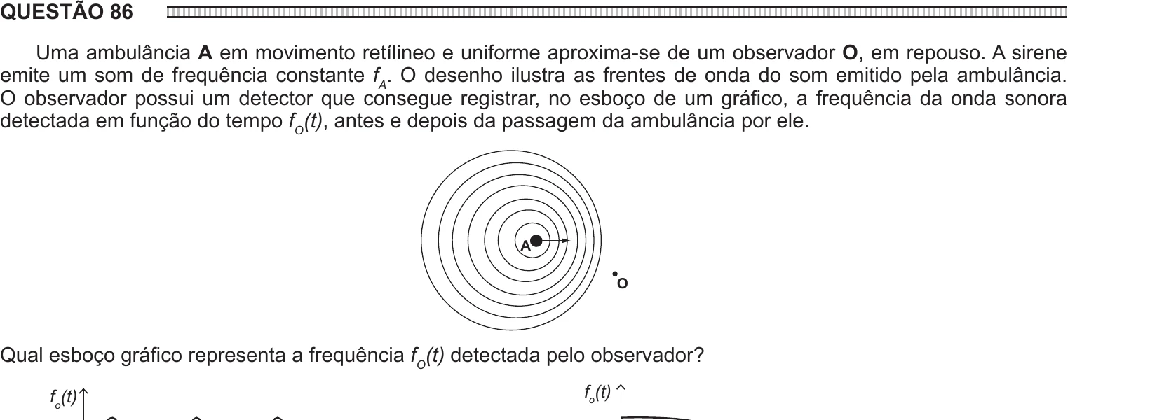 Enunciado original completo da questão 86 do ENEM 2016 - 1º Dia - Caderno 3 - Branco – Aplicação regular, página 30.