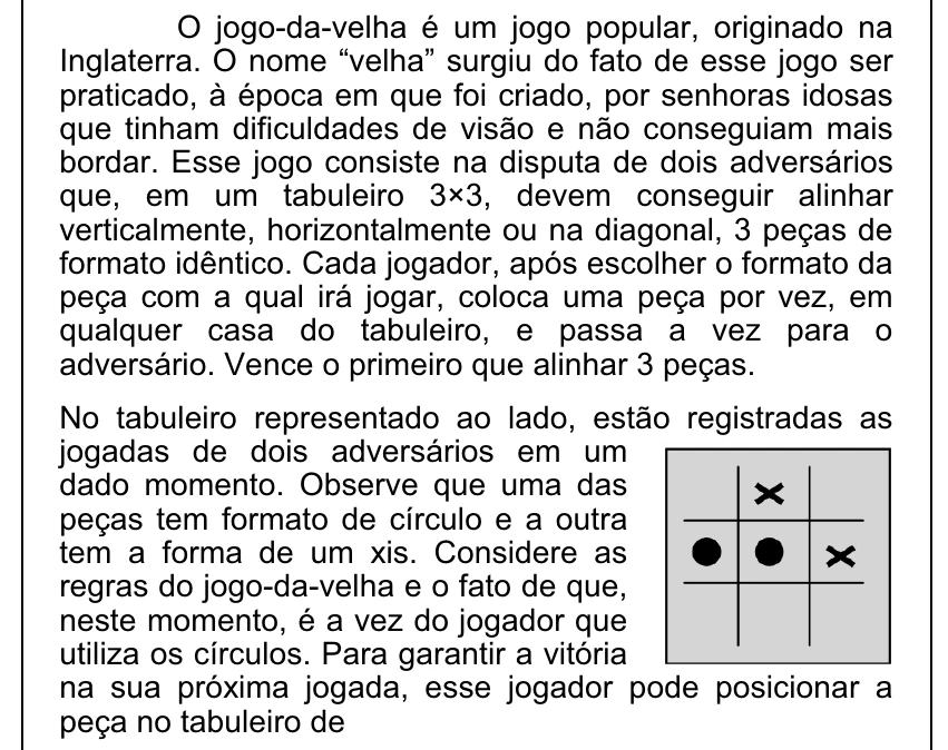 Enunciado original completo da questão 11 do ENEM 2008 - Caderno Amarelo, página 6.