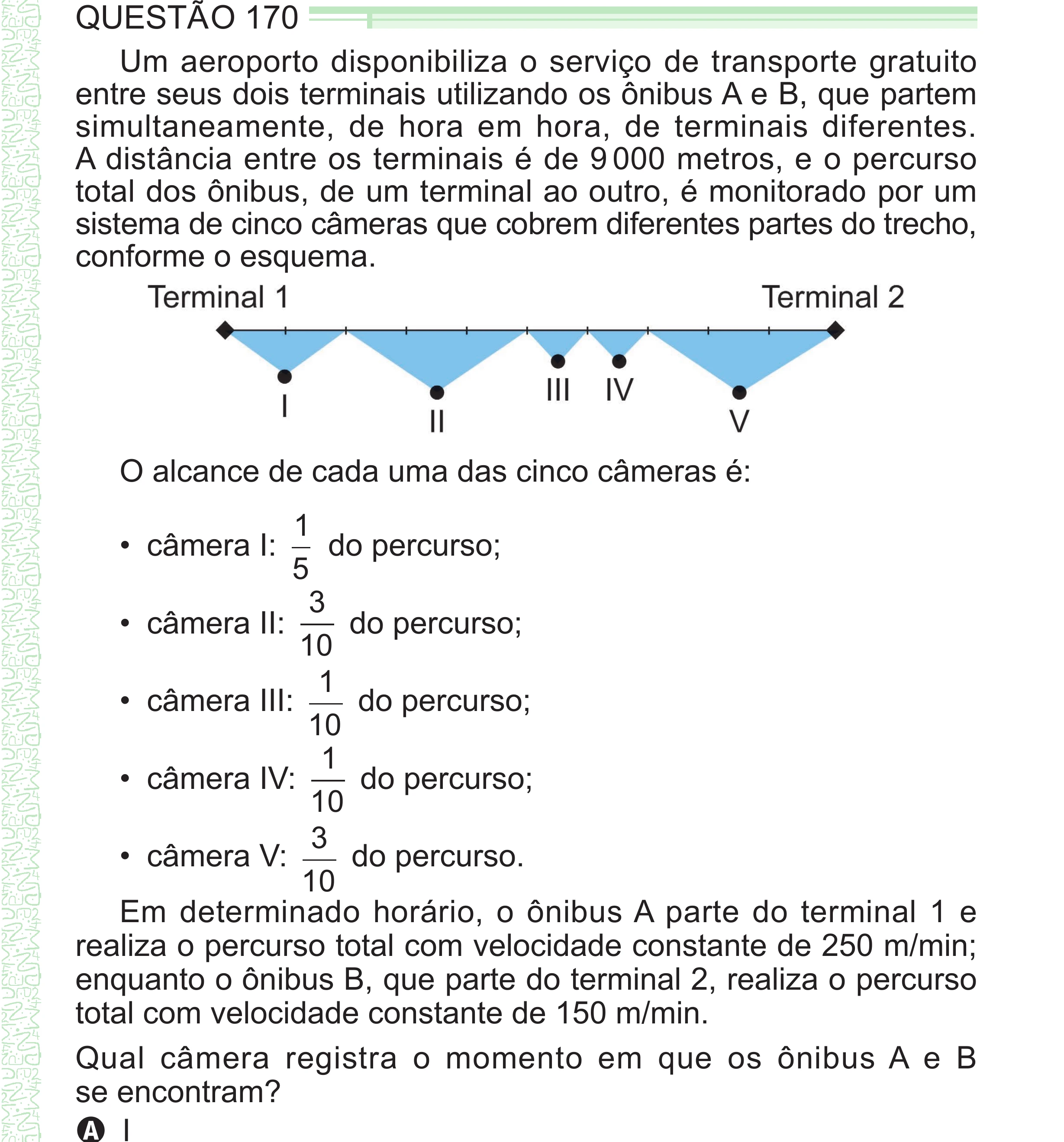 Enunciado original completo da questão 170 do ENEM 2024 - 2º Dia – Caderno 8 – Verde – Aplicação Regular - (Superampliada), página 83.
