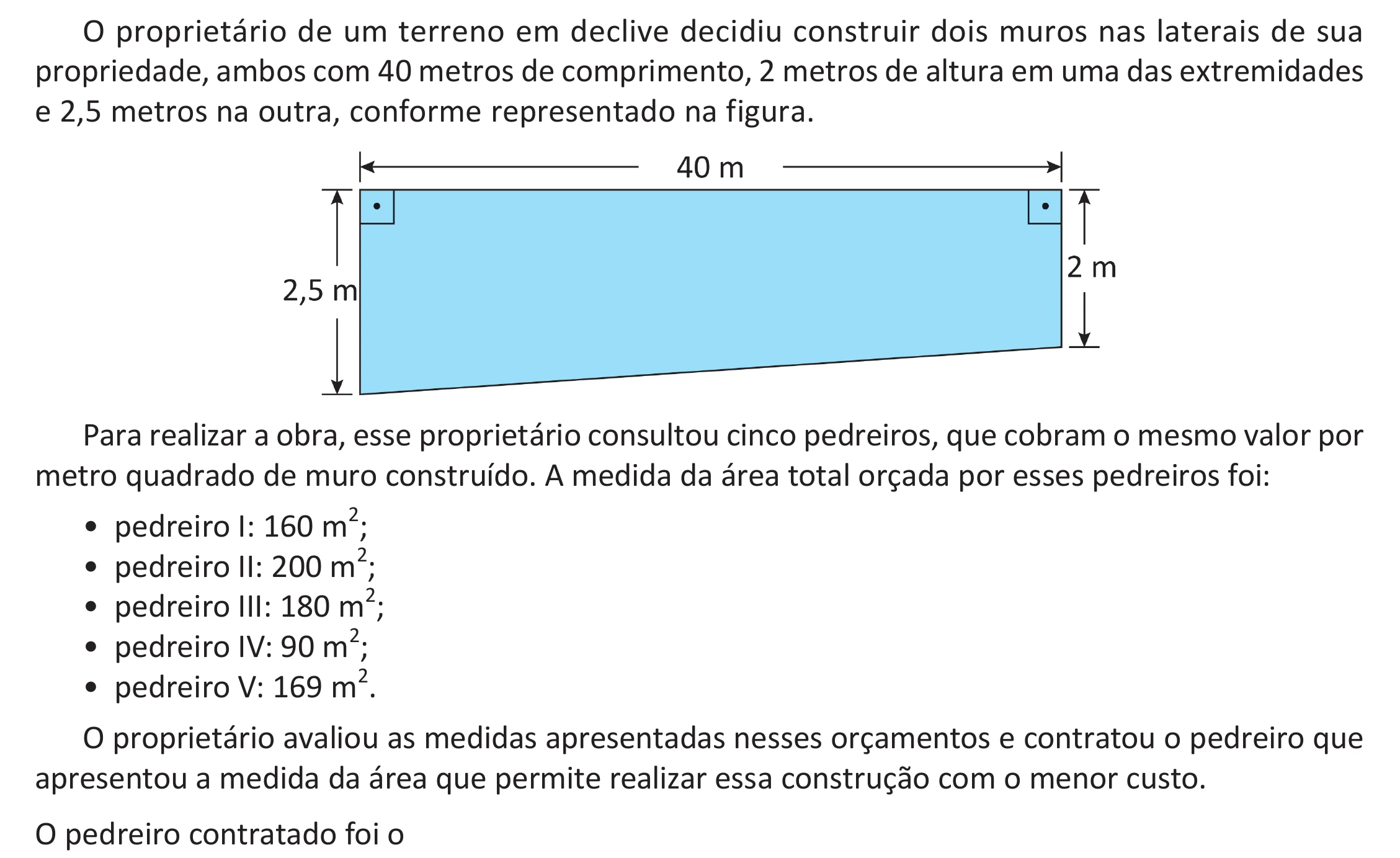 Enunciado original completo da questão 179 do ENEM 2025 - 2º Dia – Caderno 11 – Laranja (Braile e ledor) – Aplicação Regular - (Ampliada) - Belém, Ananindeua e Marituba, página 62.