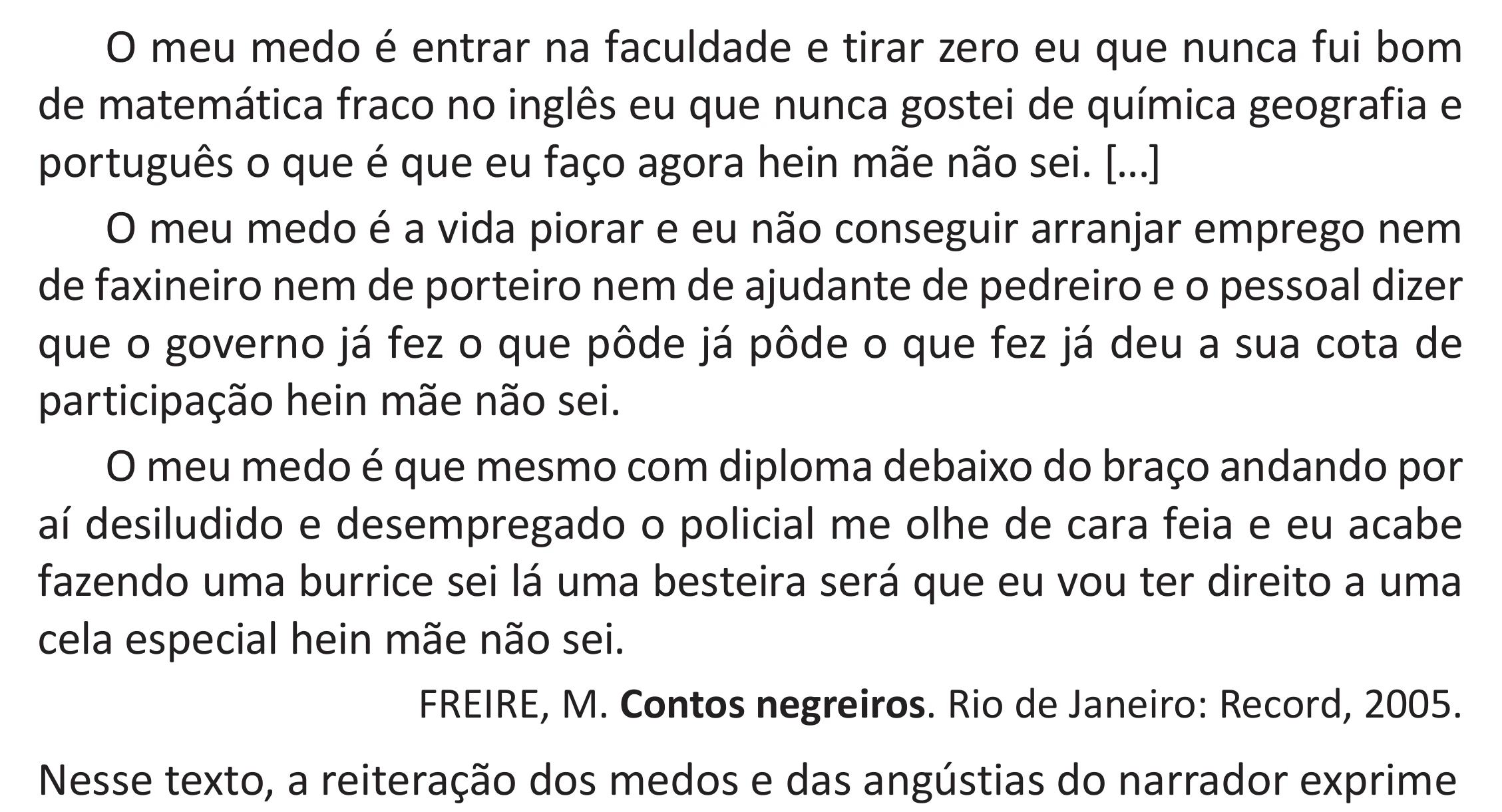 Enunciado original completo da questão 14 do ENEM 2025 - 1º Dia – Caderno 9 – Laranja (Braile e ledor) – Aplicação Regular - (Superampliada), página 20.