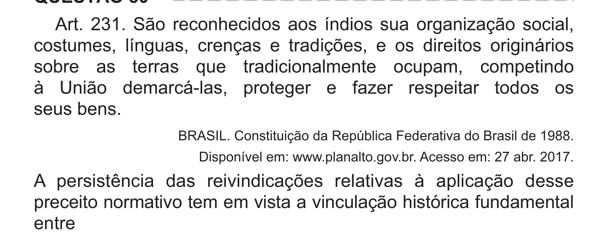 Enunciado original completo da questão 50 do ENEM 2017 - 1º Dia - Caderno 1 - Azul (Superampliada) – Aplicação regular, página 54.
