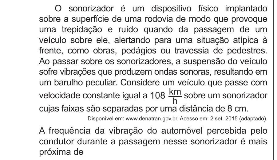 Enunciado original completo da questão 117 do ENEM 2018 - 2º Dia - Caderno 5 - Amarelo – Aplicação regular, página 9.