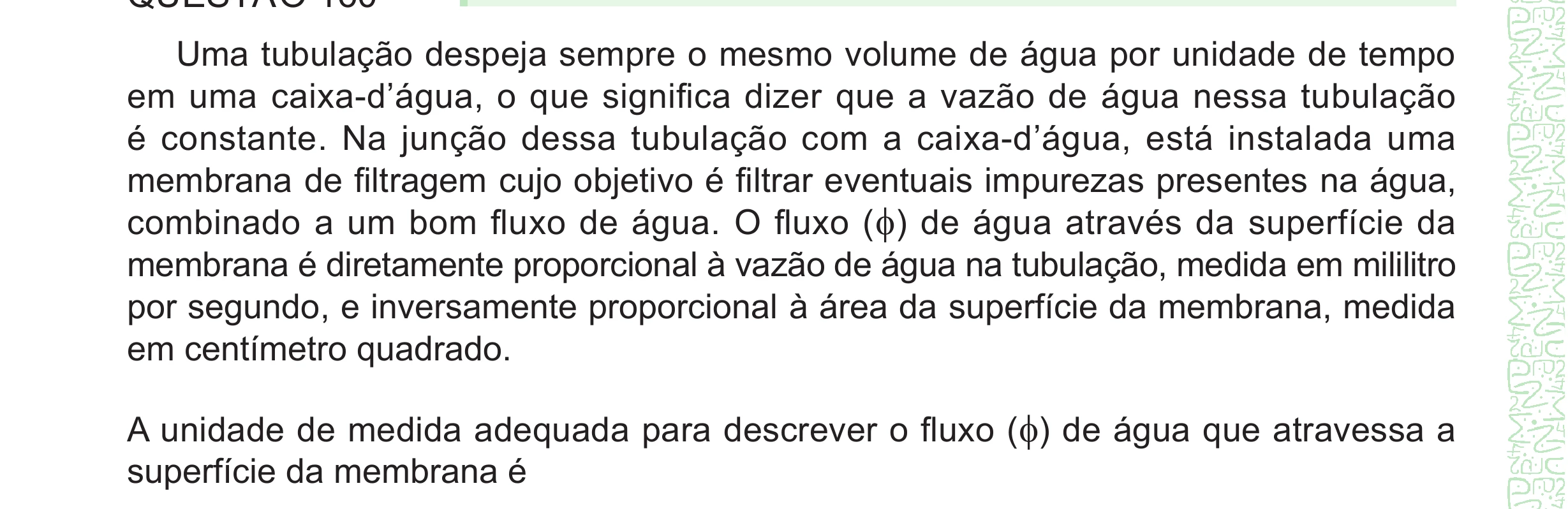 Enunciado original completo da questão 160 do ENEM 2024 - 2º Dia – Caderno 8 – Verde – Aplicação Regular - (Ampliada), página 46.