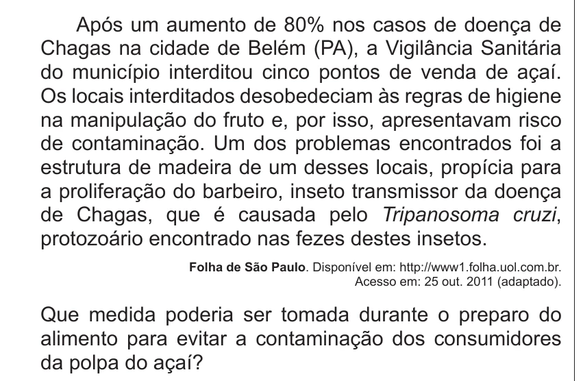 Enunciado original completo da questão 79 do ENEM 2014 - 1º Dia – Caderno 3 – Branco – Terceira aplicação, página 27.