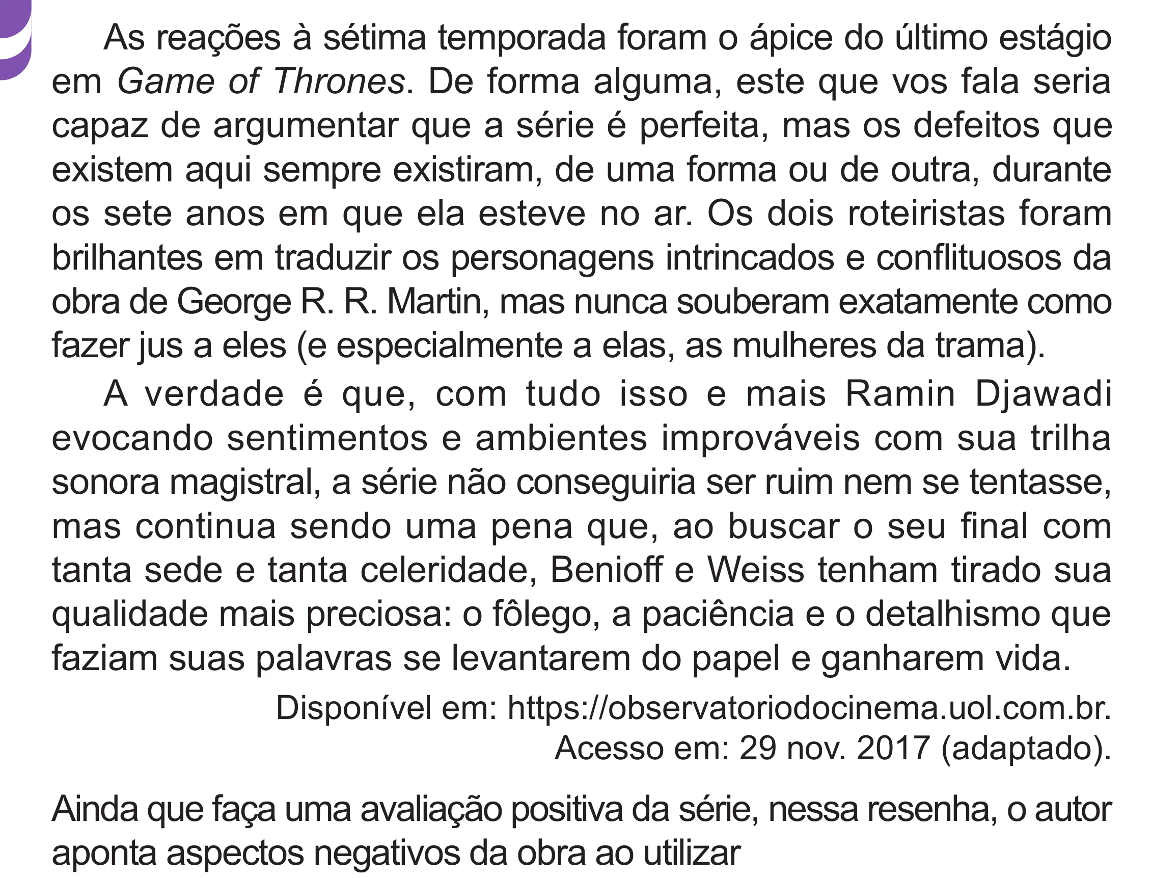 Enunciado original completo da questão 25 do ENEM 2024 - 1º Dia – Caderno 10 – Roxo (Libras) – Aplicação Regular - (Superampliada), página 36.