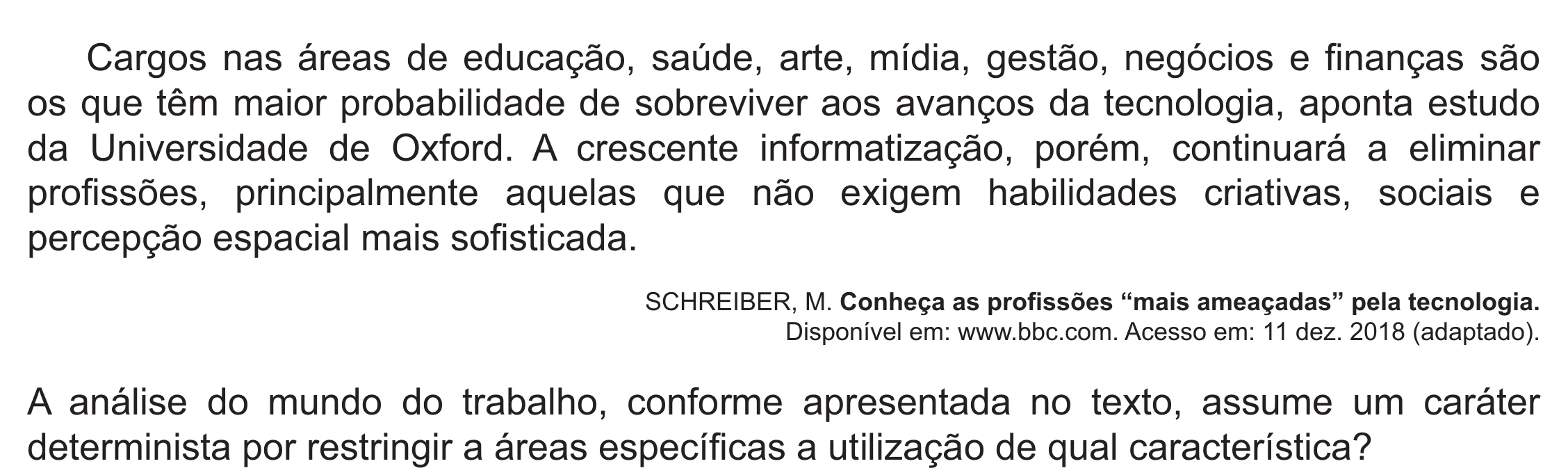 Enunciado original completo da questão 89 do ENEM 2021 - 1º Dia – Caderno 2 – Amarelo (Ampliada) – Reaplicação/PPL/Segunda Oportunidade, página 63.