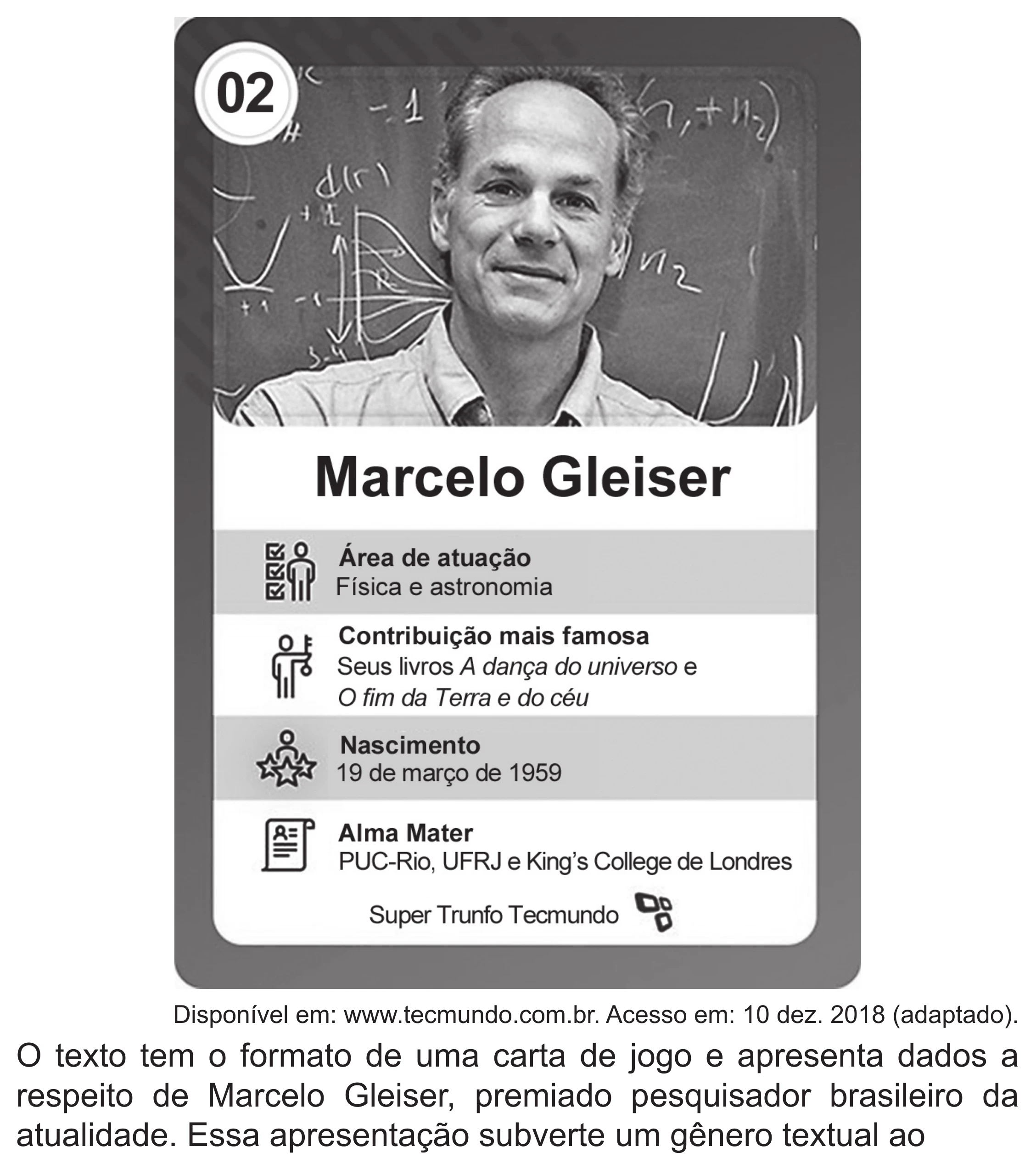Enunciado original completo da questão 19 do ENEM 2019 - 1º Dia – Caderno 2 – Amarelo (Superampliada) – Aplicação Regular, página 22.
