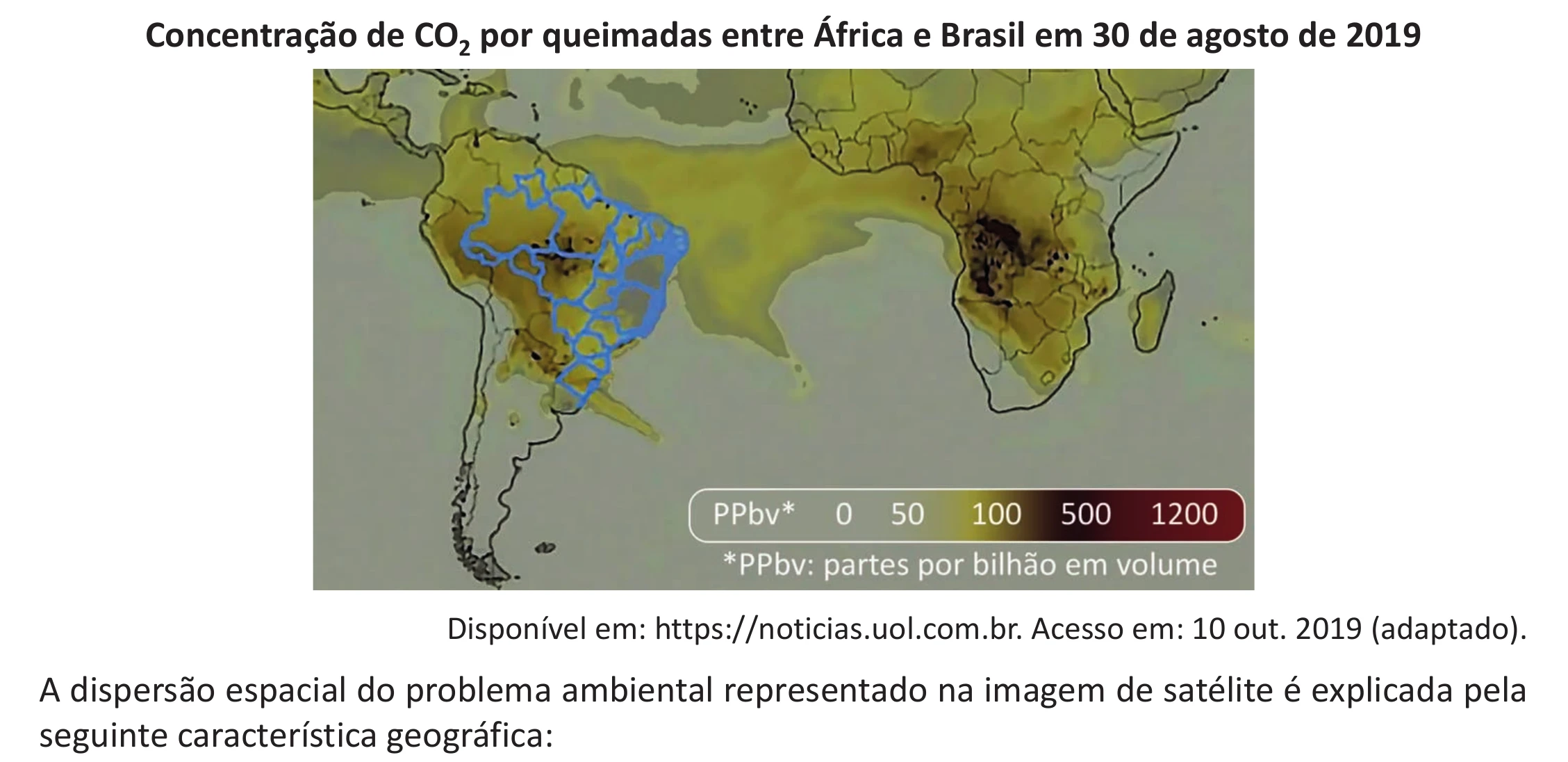 Enunciado original completo da questão 52 do ENEM 2025 - 1º Dia – Caderno 9 – Laranja (Braile e ledor) – Aplicação Regular - (Ampliada), página 43.