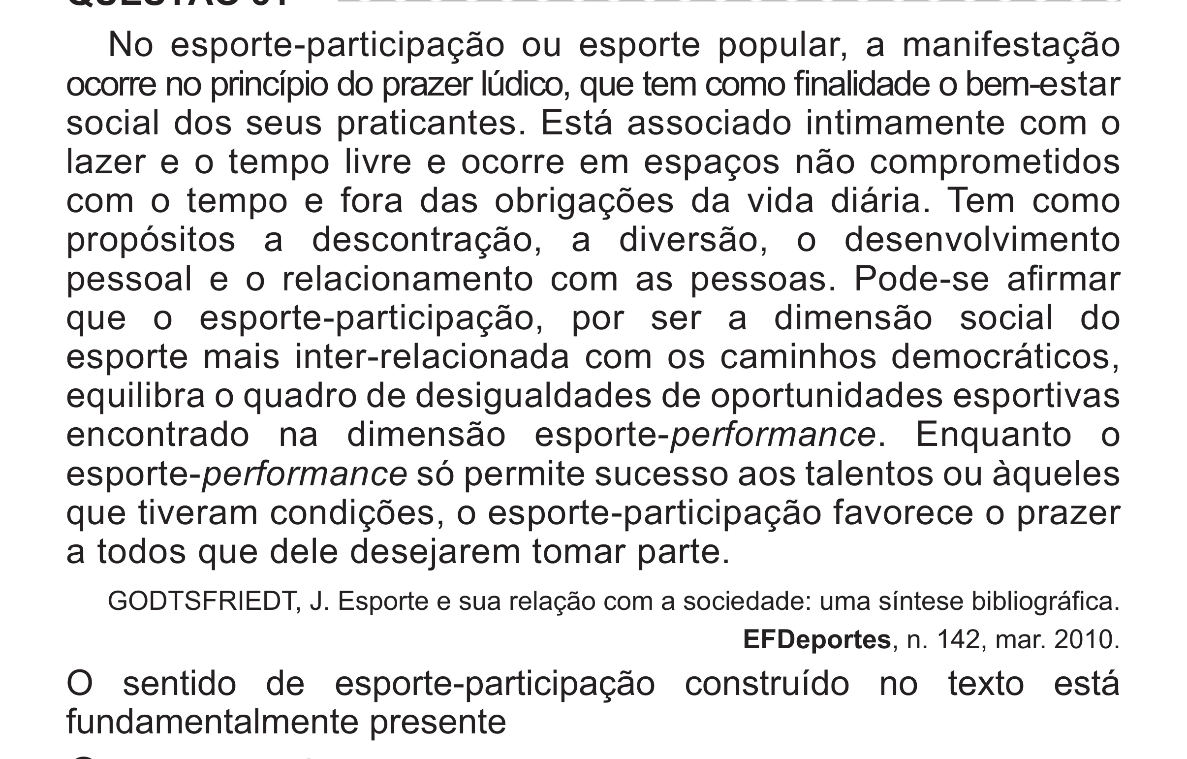 Enunciado original completo da questão 31 do ENEM 2017 - 1º Dia - Caderno 1 - Azul (Superampliada) – Aplicação regular, página 35.