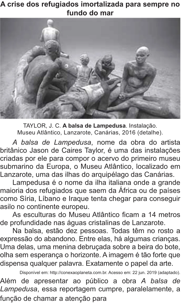 Enunciado original completo da questão 33 do ENEM 2021 - 1º Dia – Caderno 3 – Branco – Aplicação Regular, página 16.