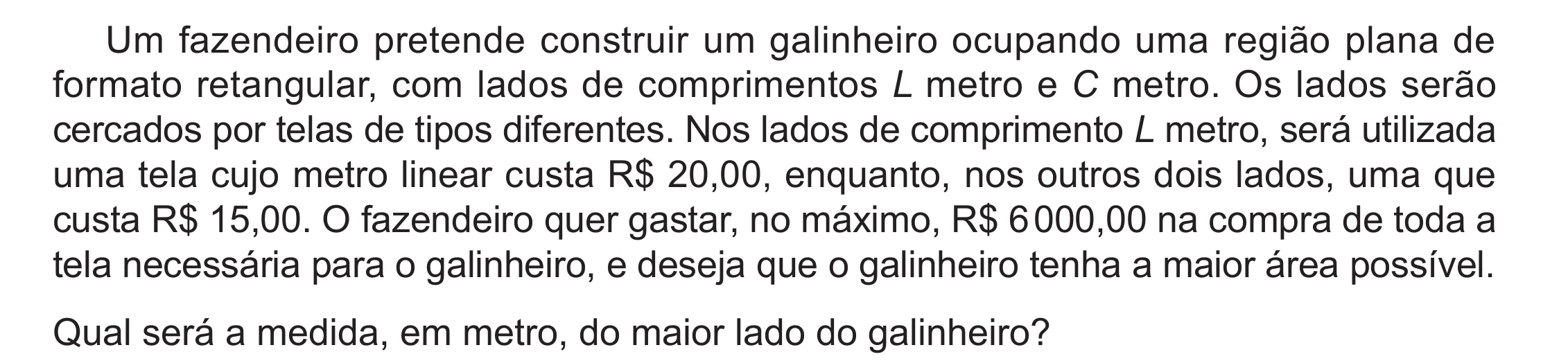 Enunciado original completo da questão 143 do ENEM 2024 - 2º Dia – Caderno 12 – Roxo (Libras) – Aplicação Regular - (Ampliada), página 35.